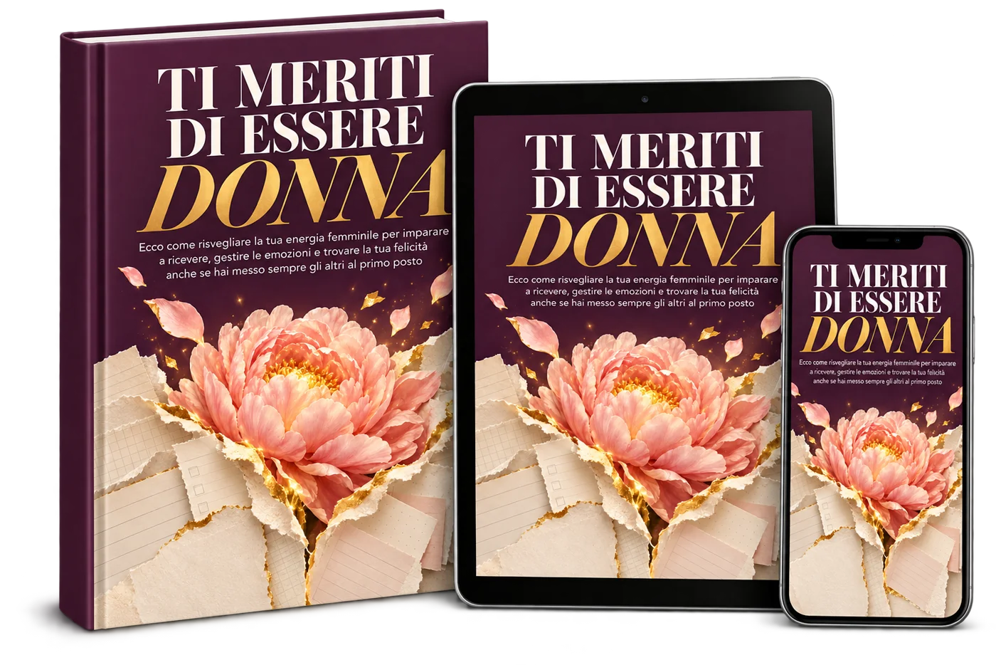 La guida Ti Meriti di Essere Donna in libro, tablet e telefono